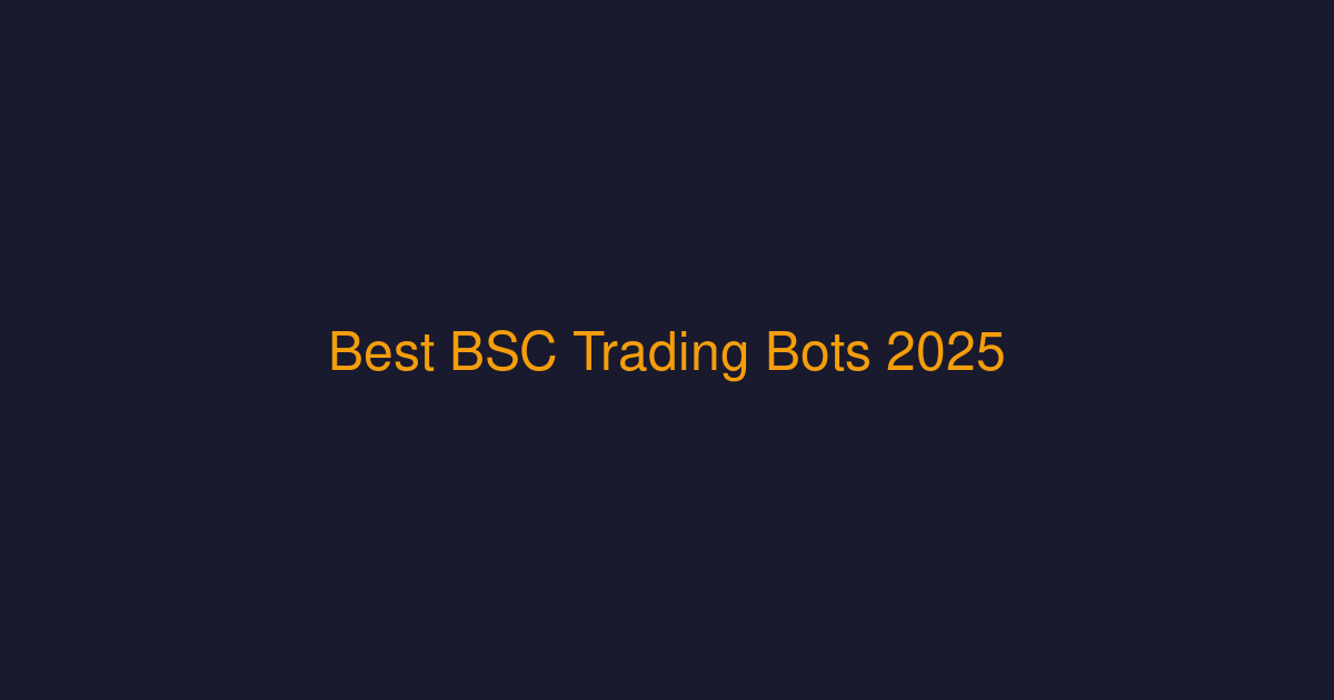 Best BSC Trading Bots 2026